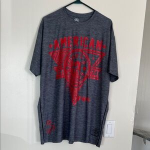 American Fighter Charcoal and Crimson Tee